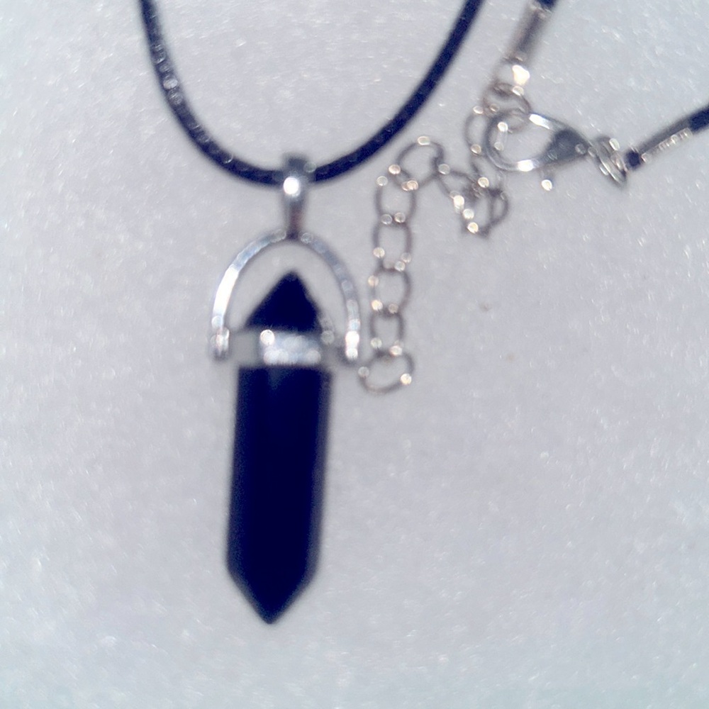 Natural Black Onyx Black Cord 18-20” Nec… - Picture 2 of 6